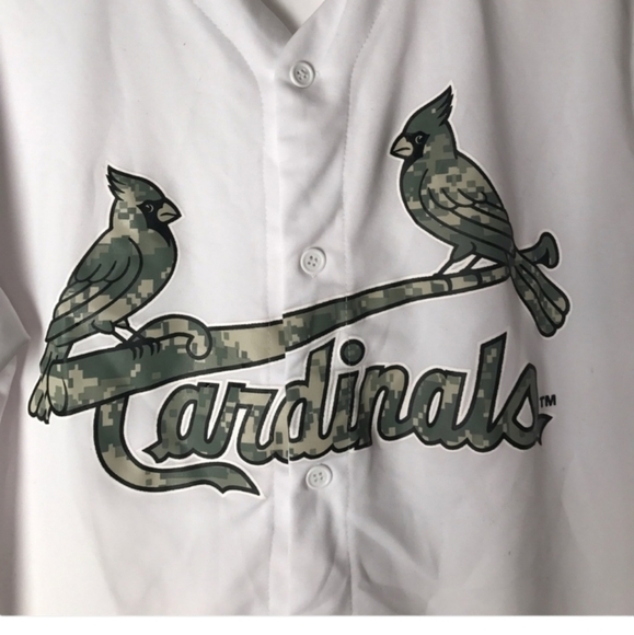 St. Louis Cardinals adult SGA XL Camo military baseball Jersey NWOT - Picture 3 of 15